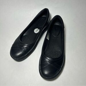 Rockport X Adidas Leather Slip On Women’s 7 Black Round Toe K57214